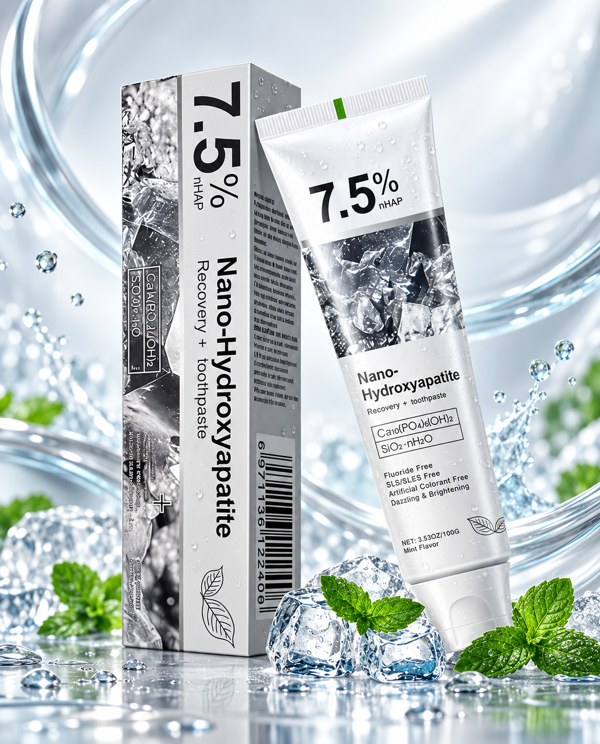 7.5% Nano Hydroxyapatite Fluoride Toothpaste for Teeth Whitening