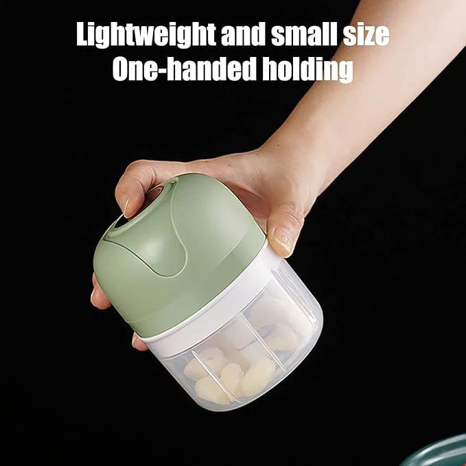 Compact lightweight electric garlic chopper