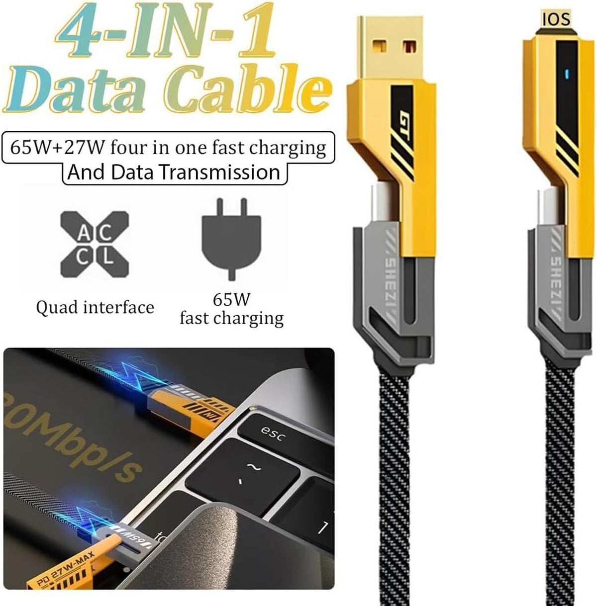 4-in-1 Universal Fast-Charging & Data Cable