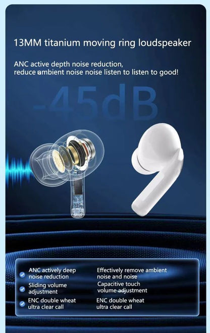 Wireless earbuds speaker and noise reduction features