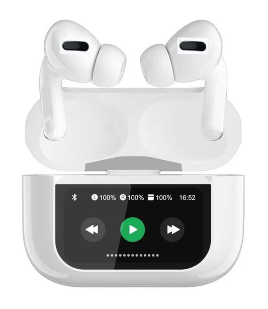 Smart LED display wireless earbuds