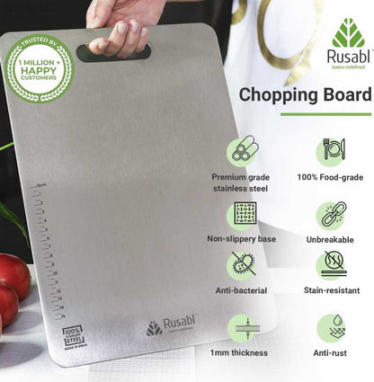 Stainless steel chopping board material and feature overview