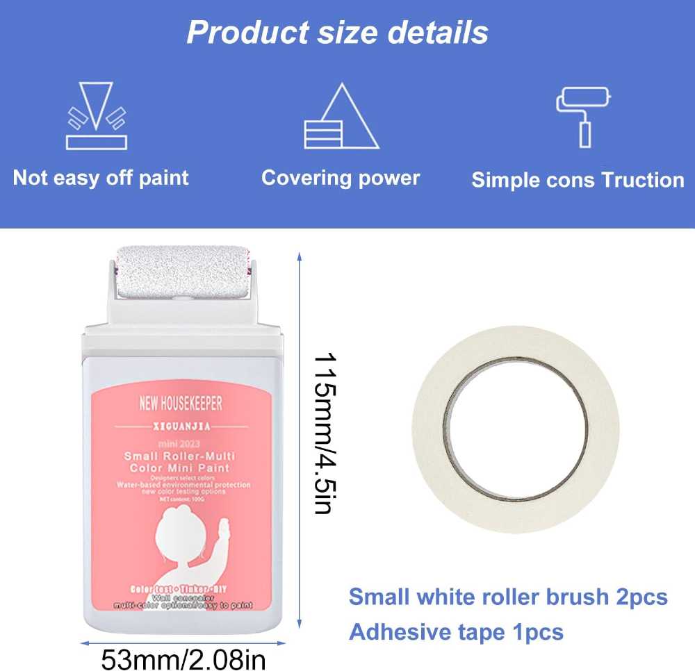 Wall repair roller size and kit contents