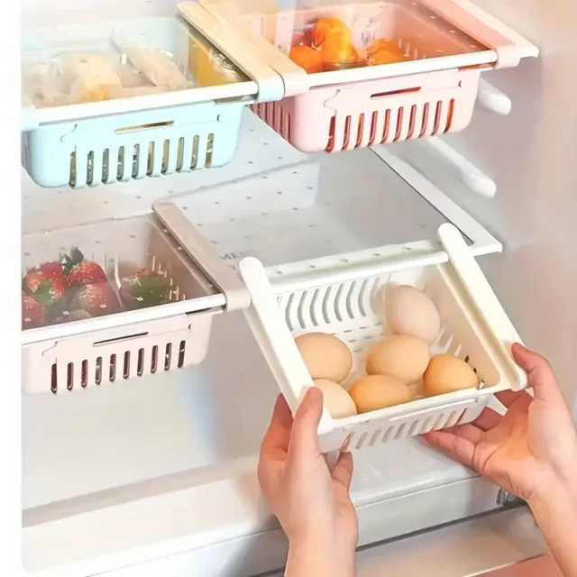 Adjustable Fridge Storage Basket